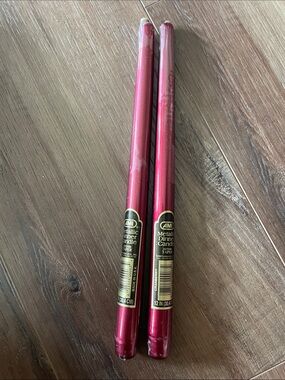 VTG AMI Metallic Dinner Candle Set of 2 Cranberry 12" Made in USA
